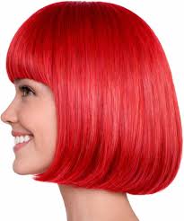 Hatstar Bob pruik rood, Charleston pruik voor dames en heren,  kostuumaccessoire voor carnaval en Halloween, 100% polyester : Amazon.nl:  Speelgoed & spellen