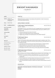 Examples of the best resumes for job seekers, listed by type of resume, type of job seeker resumes listed by type. It Qa Analyst Resume Guide 12 Templates Pdf Download 2020