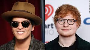 Bruno Mars And David Guetta Versace On The Floor Bruno Mars Gets Ed Sheeran To Be His Birthday Singer Bruno Mars Ed Sheeran Bruno