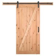 Masonite 42 In X 84 In Z Bar Knotty Alder Wood Interior Sliding Barn Door Slab With Hardware Kit 47613 The Home Depot Wood Doors Interior Interior Sliding Barn Doors Sliding Door Hardware