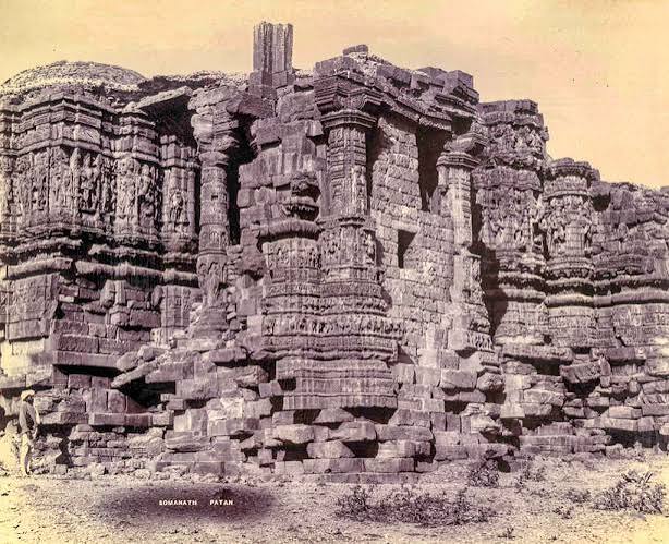 1895 archive photo of the Somnath temple ruins, Veraval… — PICRYL - Public Domain Media Search Engine