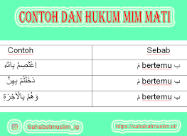 وَاِنَّهُمْ مَّيِّتُوْنَ sebab مْ bertemu م. Hukum Mim Mati Beserta Contoh Huruf Dan Cara Membacanya