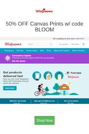 50 Off Canvas Prints W Code Bloom In 2020 Walgreens Couponing Walgreens Coding