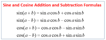 The student should not attempt to memorize these identities. Sine And Cosine Addition Formulas Solutions Examples Videos