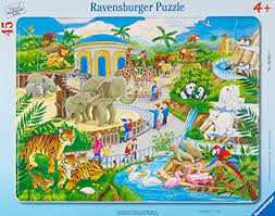Fast and free shipping free returns cash on delivery available on eligible purchase. Amazon Com Ravensburger Visit To The Zoo 45 Piece Frame Jigsaw Puzzle For Kids Every Piece Is Unique Pieces Fit Together Perfectly Toys Games