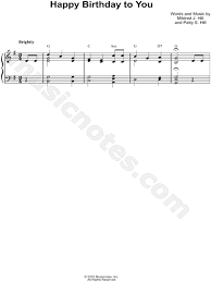 Mildred Hill Happy Birthday To You Sheet Music Piano Solo In G Major Download Print Sheet Music Happy Birthday To You Piano Sheet Music