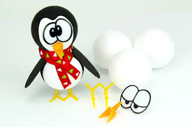 Trouvez tous nos supports polystyrène sur cultura ! Pingouin Avec Des Boules En Polystyrene Noel 10 Doigts