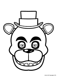Freddy is a brown teddy bear animatronic from the popular horror game five nights at freddy's. Birthday Cakes Print Fnaf Freddy Five Nights At Freddys Face Coloring Pages Yesbirthday Home Of Birthday Wishes Inspiration