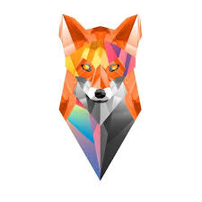 Ornately Abstract Geometric Illustrations Polygon Art Geometric Art Geometric Animals Abstract fox illustration art desktop wallpaper.