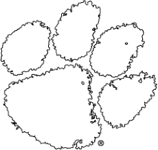 Clemson University Tiger Paw South Carolina Paw Stencil Clemson Paw Clemson Paw Stencil