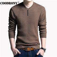 Longitud de la manga 1: Sueter De Color Solido Hombres Con Cuello En V Hombres Sueter De Manga Larga Camisa Para Hombre De Los S Long Sleeve Shirt Men Men Sweater Pullover Sweater Men