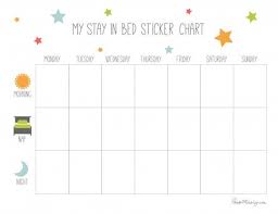 Printable Stay In Bed Sticker Chart For Kids Housemixblog