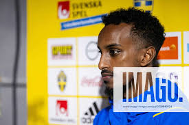 Taha Ali of Sweden in the mixed zone after the international friendly  football match between Sweden