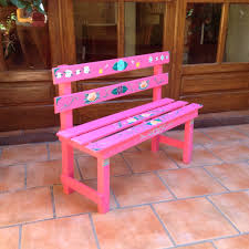 Bellisima Banca De Madera Pintada A Mano Acabado Ceramico Jardines De Madera Bancos De Madera Bancos De Madera Para Jardin