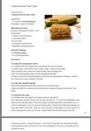 Toasted Almond Cream Cake Almond Cream Cake Servings Toasted Almonds