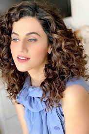 Taapsee Pannu Curly Hair Styles Hairstyle Beauty