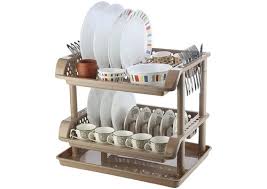 Plate a flat, thin object; Dynasty Plastic Dish Rack 2 Tier With Tray Rs 326 00 Piece Dynasty Plastics Private Limited Id 19623977497