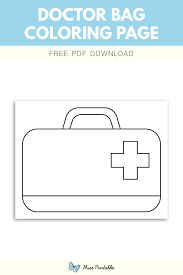 Free Doctor Bag Coloring Page Coloring Pages Doctor Bag Printables