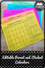 These Calendars Are Preloaded With Dates For July 2019 June 2020 Perfect For Parent And Student Student Calendar Middle School Resources Elementary Resources