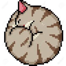 Vector Pixel Art Cat Sleep Curl Isolated Cartoon Royalty Free Cliparts Vectors And Stock Illustration Image 112226860 You definitely need to download our application cat coloring by. vector pixel art cat sleep curl isolated cartoon
