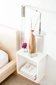 A Stylishly Simple And Sunny San Francisco Apartment Home Bedroom Makeover Floating Bedside Table