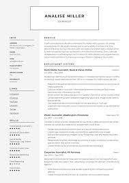 journalist resume template in 2020