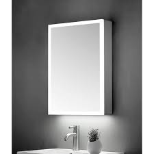 The stella mirror measures 36 x 22 inches, and it sticks out 1 inch from the wall. Belfry Bathroom Critchlow 50cm X 70cm Wall Mounted Mirror Cabinet With Led Lighting Reviews Wayfair Co Uk