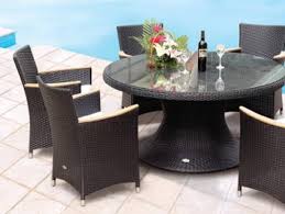 Helena 60 Inch Round Table With 4 Helena Chairs He60w Hwstwh Teak Garden Furniture Outdoor Patio Furniture Wicker Dining Tables