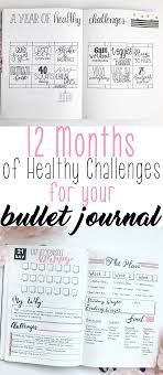 12 Months Of Healthychallenges To Add Into Your Bullet Journal Bullet Journal Health Bullet Journal Work Goals Bullet Journal