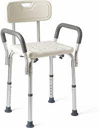 Bathroom shower chair bath seats wall mount folding fold up heavy duty tub bench. Amazon Com Medline Shower Chair Bath Seat With Padded Armrests And Back Supports Up To 350 Lbs White Health Personal Care