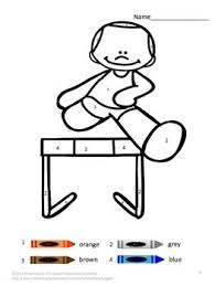 Summer Olympics Track And Field Color By Numbers Olympic Track And Field Sports Coloring Pages Special Education Math