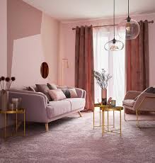 Deco salon mur gris et blanc touche de couleur fushia deco. Deco Piece A Vivre Rose Dore Mon Coach Deco Leroy Merlin