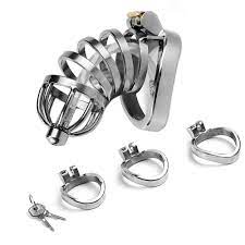 Amazon.com: LEQC Chastity cage for Men Steel Chastity Devices Cock cage Male  Chastity Belts Penis cage Premium Metal Silver Locked Cage Sex Toy for Men  Belt Urethral Tube(3 Rings), Lock and 2