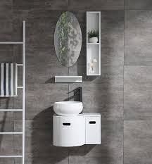 Medicine cabinets for small bathrooms. Round Bathroom Vanity Set With Oval Mirror Or Medicine Cabinet For Small Bathroom