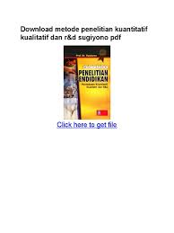 This document was uploaded by user and they confirmed that they have the permission to share it. Metode Penelitian Kuantitatif Kualitatif Dan R D Sugiyono Pdf Pdf