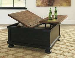 Signature Design By Ashley Valebeck Black Brown Square Lift Top Cocktail Table T468 00 Goedekers Com Coffee Table Lift Top Coffee Table Coffee Table Square