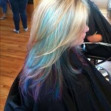 Blonde Hair Teal Highlights Hľadat V Google Hair Blonde Hair Dying Hair
