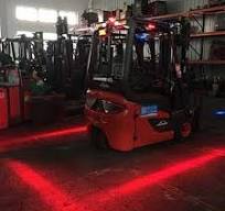 Bright Red LED Forklift Warning Light - 6W 12V-80V Arrow Safety Spotlight  For Warehouse & Construction Sites