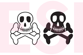 Black bones crossbones skelet skeleton skull svg. Free Skull Crossbones Set Svg Dxf Eps Png Cutting Files Svg Free Download Svg Cut Files Cameo
