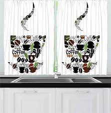 The coffee themed curtains kitchen is a thing nowadays. 8 Adorable Coffee Themed Kitchen Curtains Under 40 00
