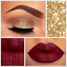 20 Metallic Eye Looks And Tutorials For New Year S Eve Pampadour Burgundy Makeup Eye Makeup Beauty Makeup