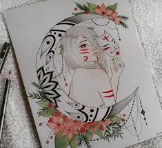 Kitsune Tattoo Design Anime Manga Fuchs Mandala Kitsune Art Sketch Book