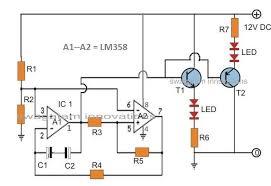Sometimes a 12 volt fixture will come with black and white wires and that creates a problem for most of us: Led Fader Circuit Slow Rise Slow Fall Led Effect Generator Homemade Circuit Projects
