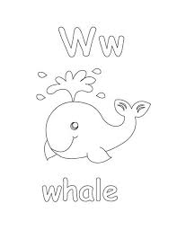 Walk starts with w coloring page. Whale Is For Alphabet Letter W Coloring Page Bulk Color