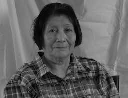 Rondina Huma (Hopi-Tewa) is known for her precisely painted pottery. Using  bee-weed and clay slips, she painted a variety of shard designs across the  surface the vessels before they were traditionally fired.