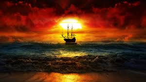 Despite technological and scientific advancements, the oceans remain a huge mystery. Wallpaper Sailing Ship Boat Ocean View Waves Sunset Sun Rays 1920x1080 Nikospatsais 1947271 Hd Wallpapers Wallhere