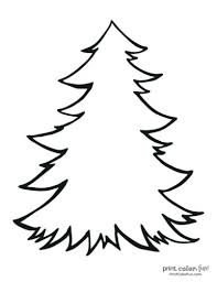 Black and white pine tree outline sketch coloring page. Top 100 Christmas Tree Coloring Pages The Ultimate Free Printable Collection Print Color Fun