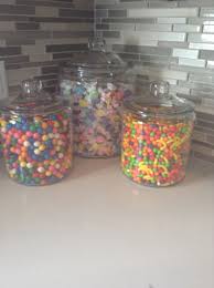 Pin By Jeanette Lopez On Appartment Kitchen Jars Decor Kitchen Jars Candy Display