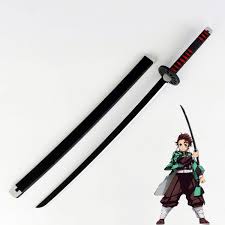 Kamado Tanjiro Prop Cosplay Replica Double Sword Demon Slayer Kimetsu No Yaiba Artesanato De Anime Espadas Desenho Espadas