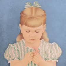 'She Loves Me, She Loves Me Not' by Martha Tracy Frey, 1944; Young Girl in  a Gingham Dress, University of California at Los Angeles